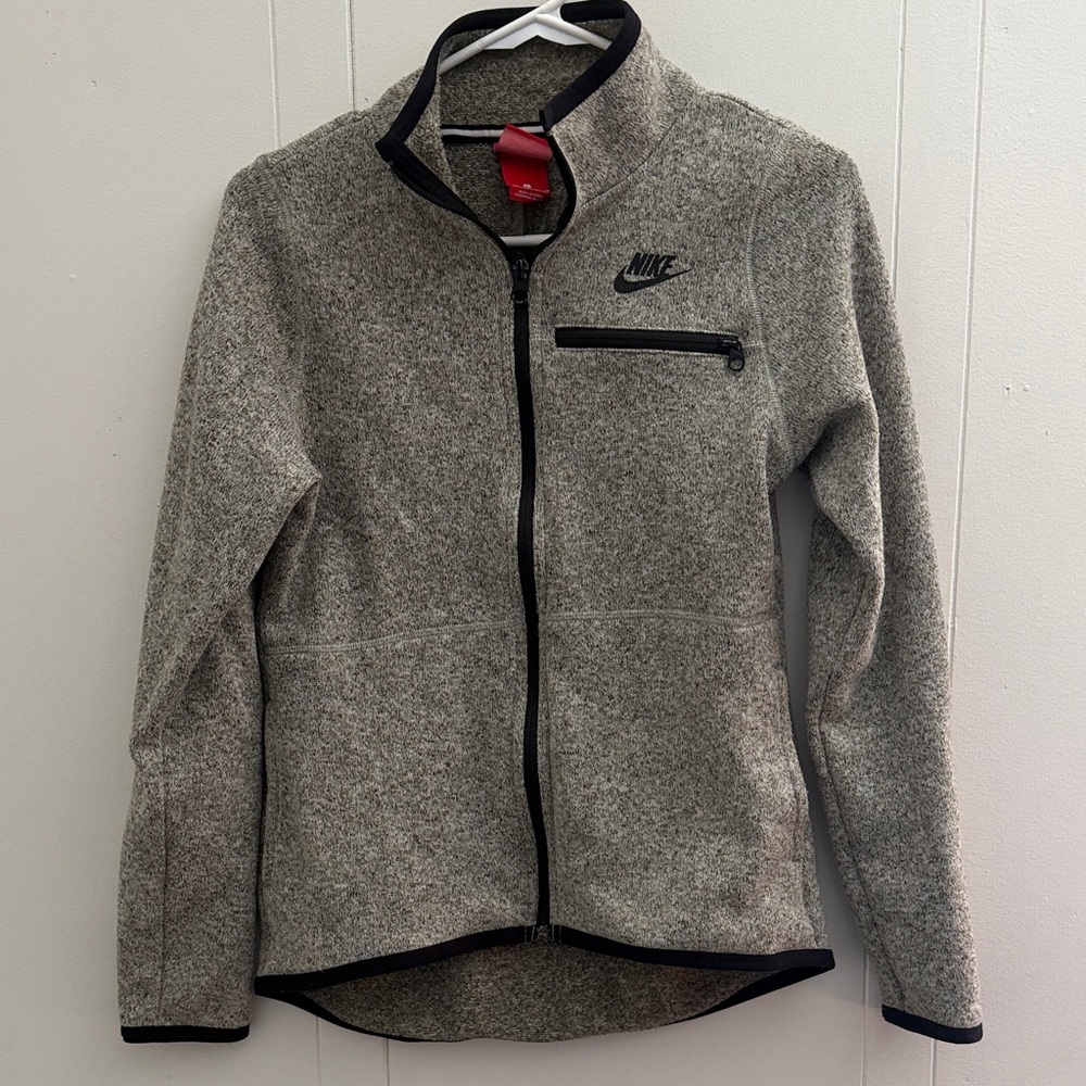 Nike Women's Heather Gray Full-Zip Utility Fleece Jacket
